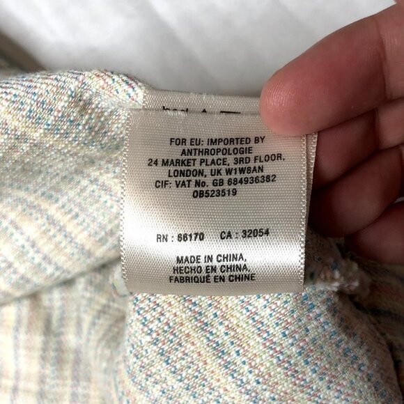 Pilcro and the Letterpress Colorful Striped Button Down Front Skirt Size 10 - Picture 7 of 9